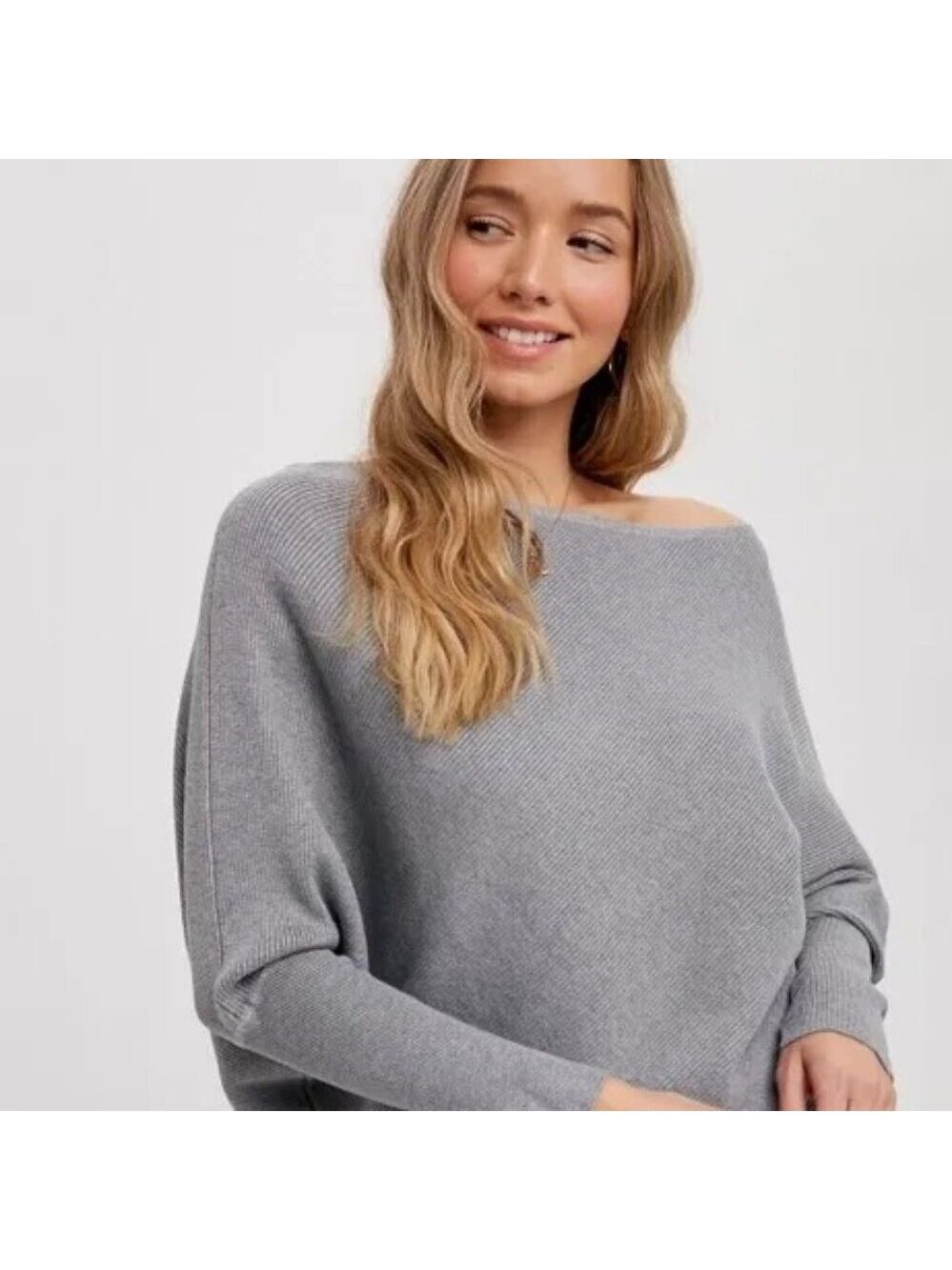 FINAL PIECES!!!! Asymmetrical Open Shoulder Dolman Pullover - Picture 6 of 11